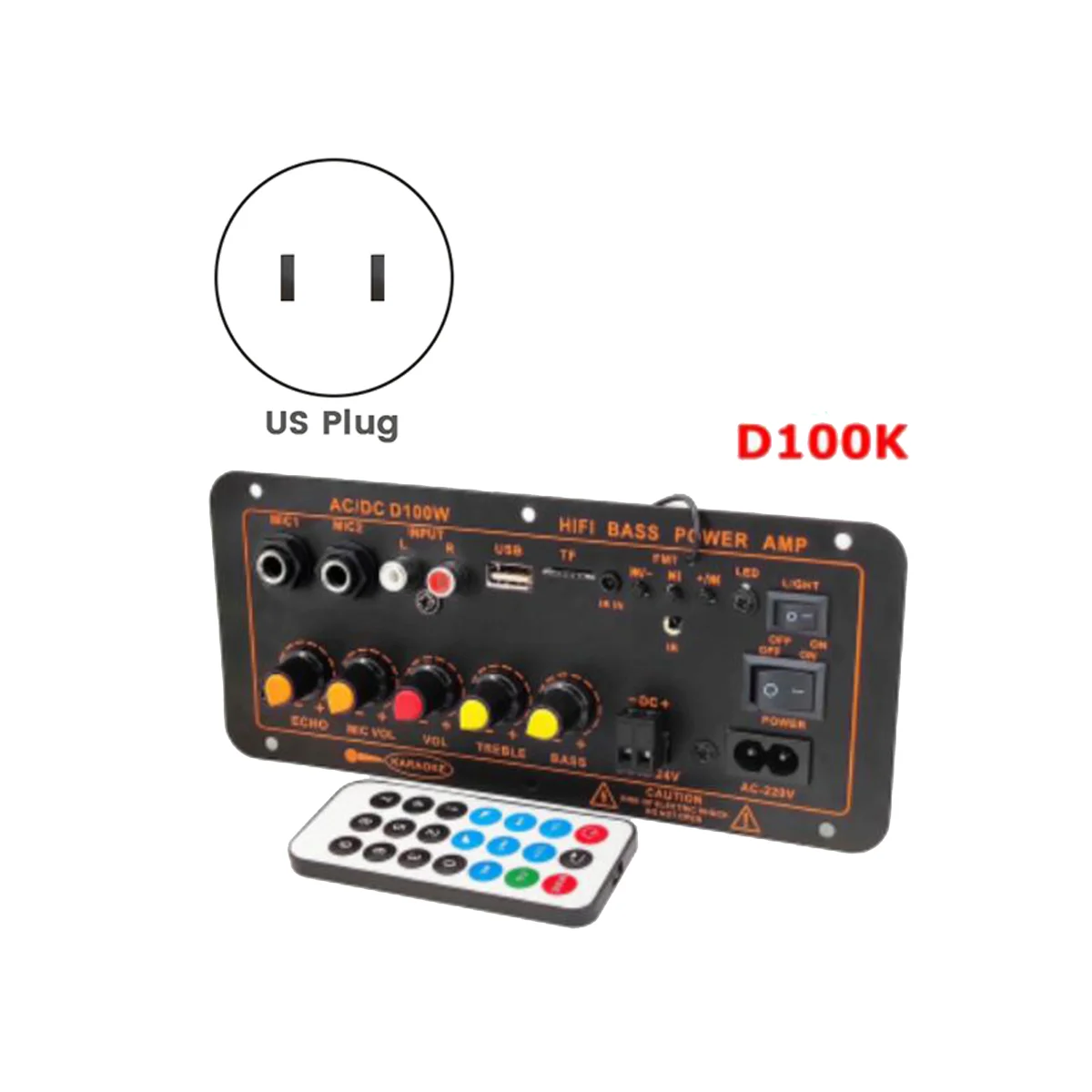 Стандартная плата усилителя Bluetooth D100 автомобильный усилитель материнская 12 В