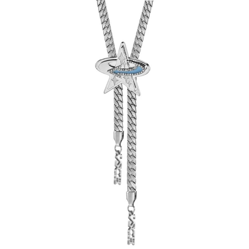 Blingbling Звезда Резьба Кулон Лариат Ожерелье Ключицы Цепи Подарки для Девочек