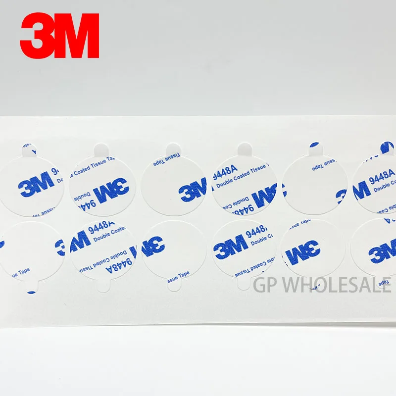 customize size, 3M 9448 white circle, 20circles/sheet, diameter=24.25mm. 3000 circles (150 sheets) Wax Seal Double Sided Sticker