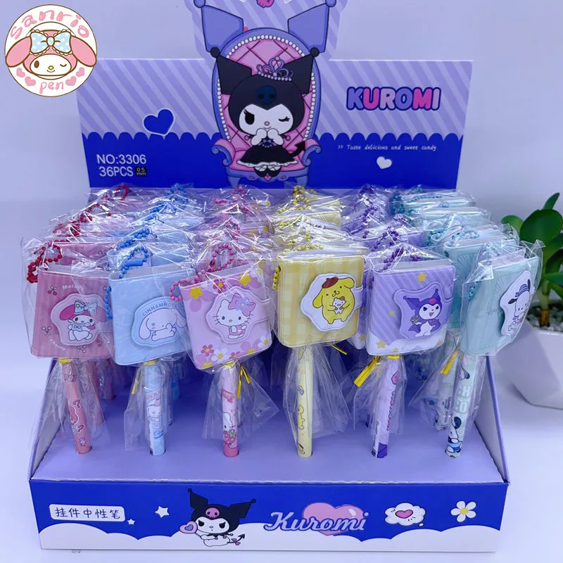 

Гелевые ручки Sanrio, 36 шт., мини-набор, Hello Kitty Cinnamoroll Kuromi, Письменные ручки, школьные канцелярские принадлежности, оптовая продажа