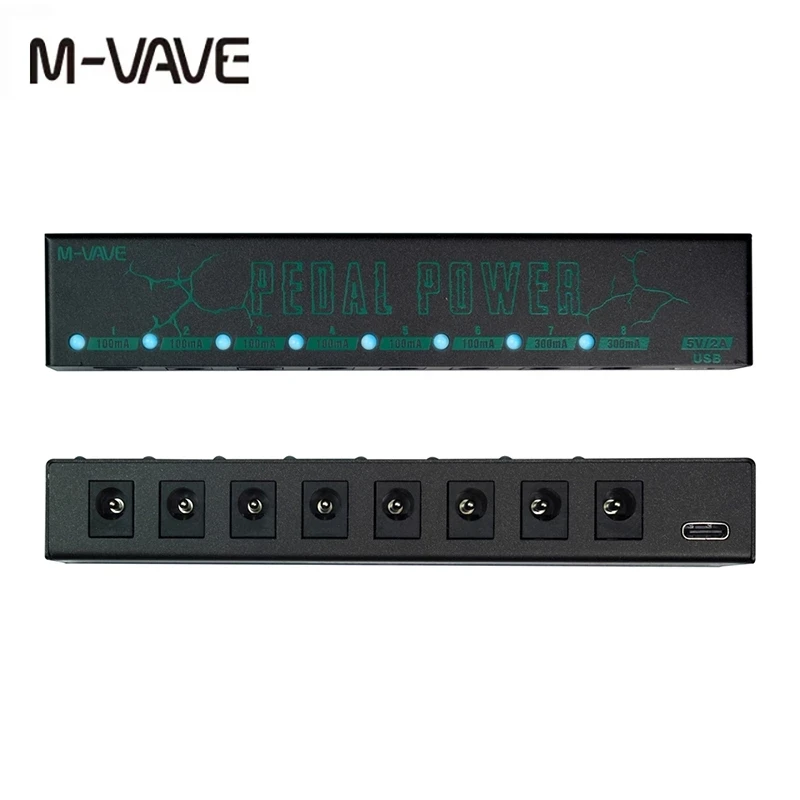 

M-VAVE блок питания для педали гитарных эффектов, 8 изолированных выходов постоянного тока/5 В, USB-выход, низкий уровень шума, для педали эффектов 9 В, аксессуары для гитары