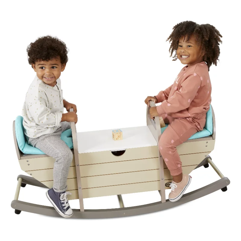 

Little Tikes® Teeter Totter, Wooden Ride-On Toy and Storage Bench for Children, Kids, Boys & Girls Ages 3 - 5