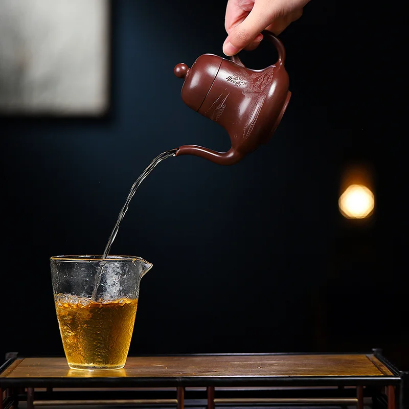 Высококачественный фиолетовый песочный горшок Yixing глиняный чайник ручной