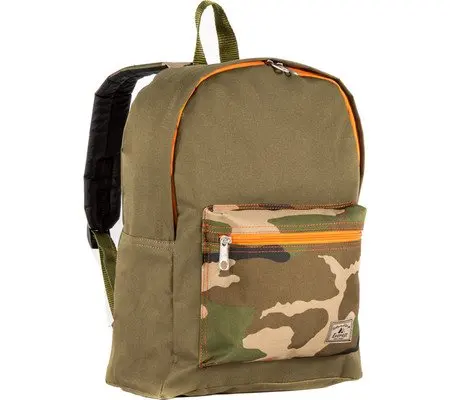 Everest Color Block Backpack, Olive/Camo
