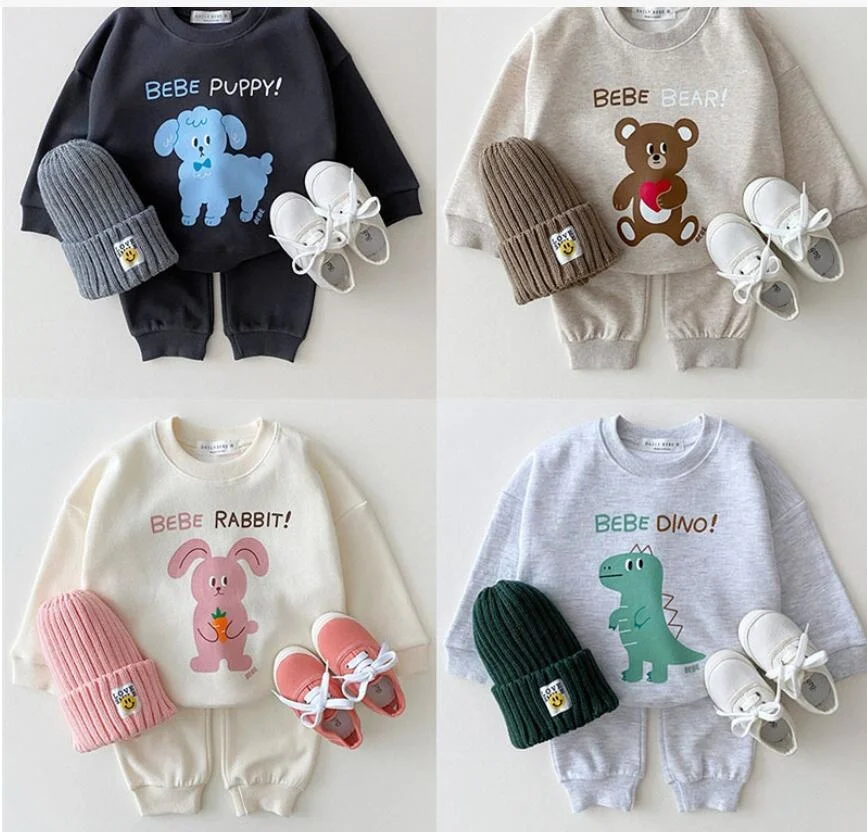 

Retail 2022 Fall New Baby Kids Cartoon Sets, Top+Pants 0-4T