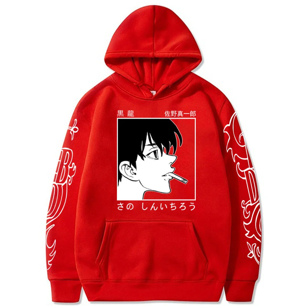 

Tokyo Revengers Anime Hoodie Sano Shinichiro Print Men Women Casual Sweatshirts Pullovers Hooded Pockets Outfits Sportswear