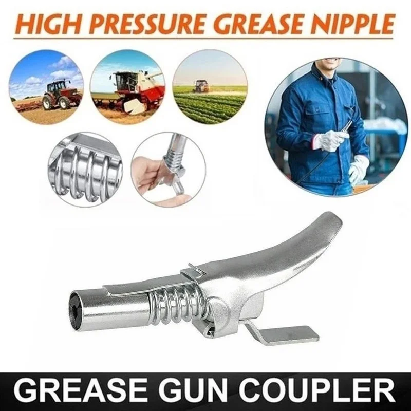 

Flat Self-locking Leak-free Grease Nipple Locking Clip-type High-pressure Grease Nipple Double Handle Grease Gun Grease Tool