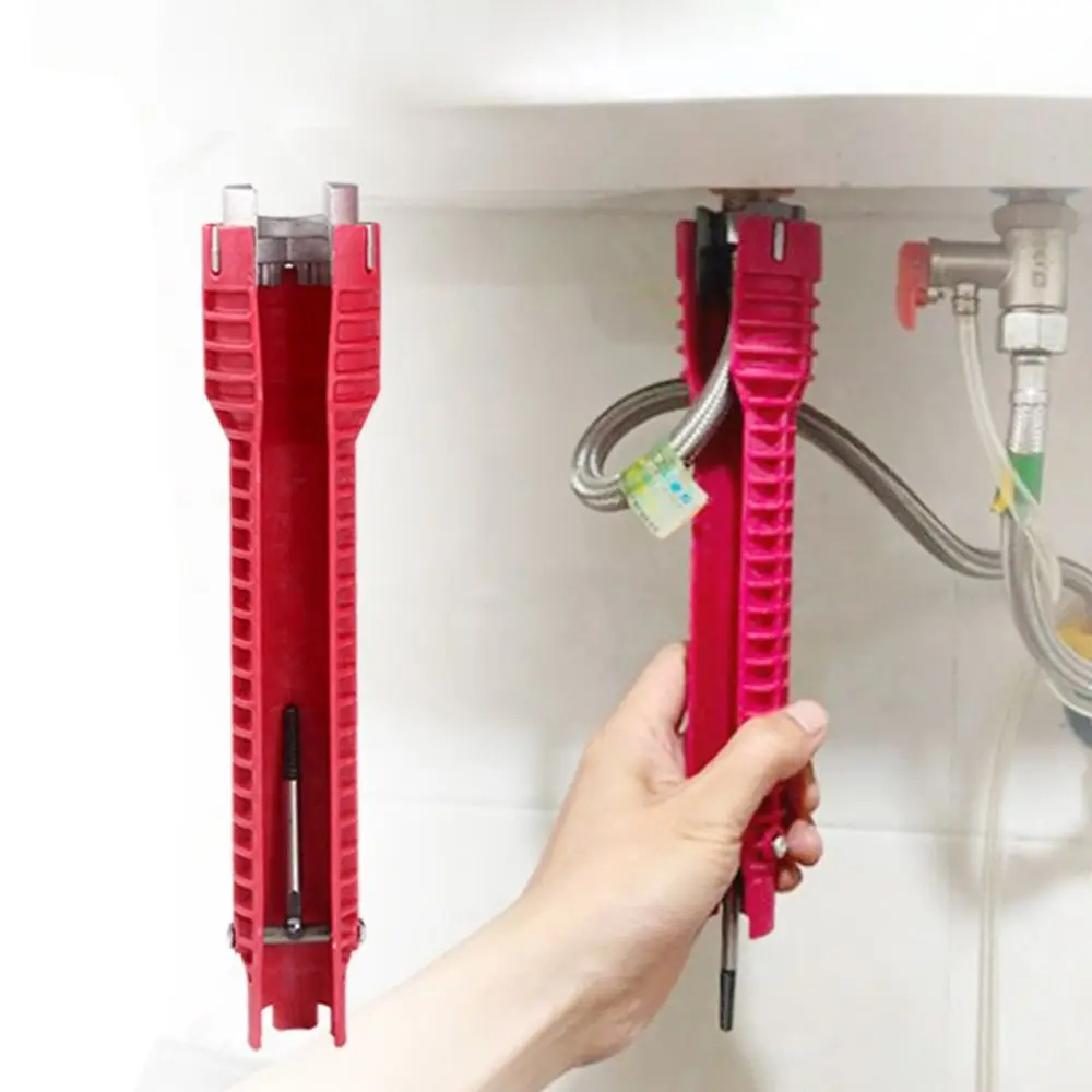 

End Basin 8 In 1 Bathroom Multifunctional Water Pipe Wrench Faucet Sink Installer Plumbers Homeowners Bottom Pliers