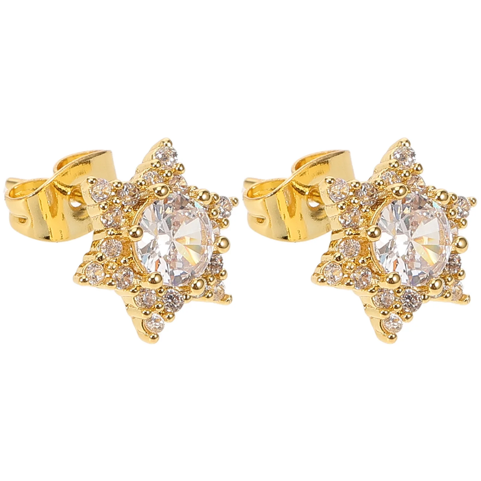 Серьги-гвоздики с бриллиантами Женские модные Универсальные ювелирные