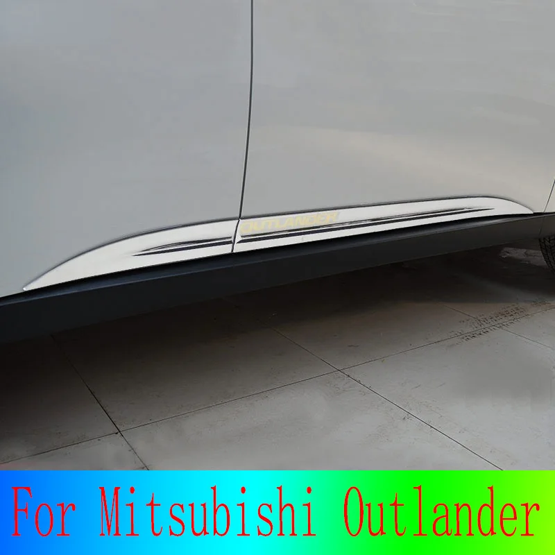 

ABS Chrome Exterior Parts Decoration Accessories For Mitsubishi Outlander 013-2021 Door Panel Bumper Strip Trim Vehicle supplies