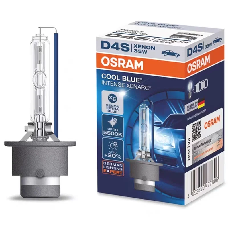 Фото Бесплатная доставка 1 шт. OSRAM D1S D2S D2R D3S D4S D4R 35 Вт 5500 Вт холодный синий интенсивный XENARC 4 года гарантии E1 DOT сделано в германии №5