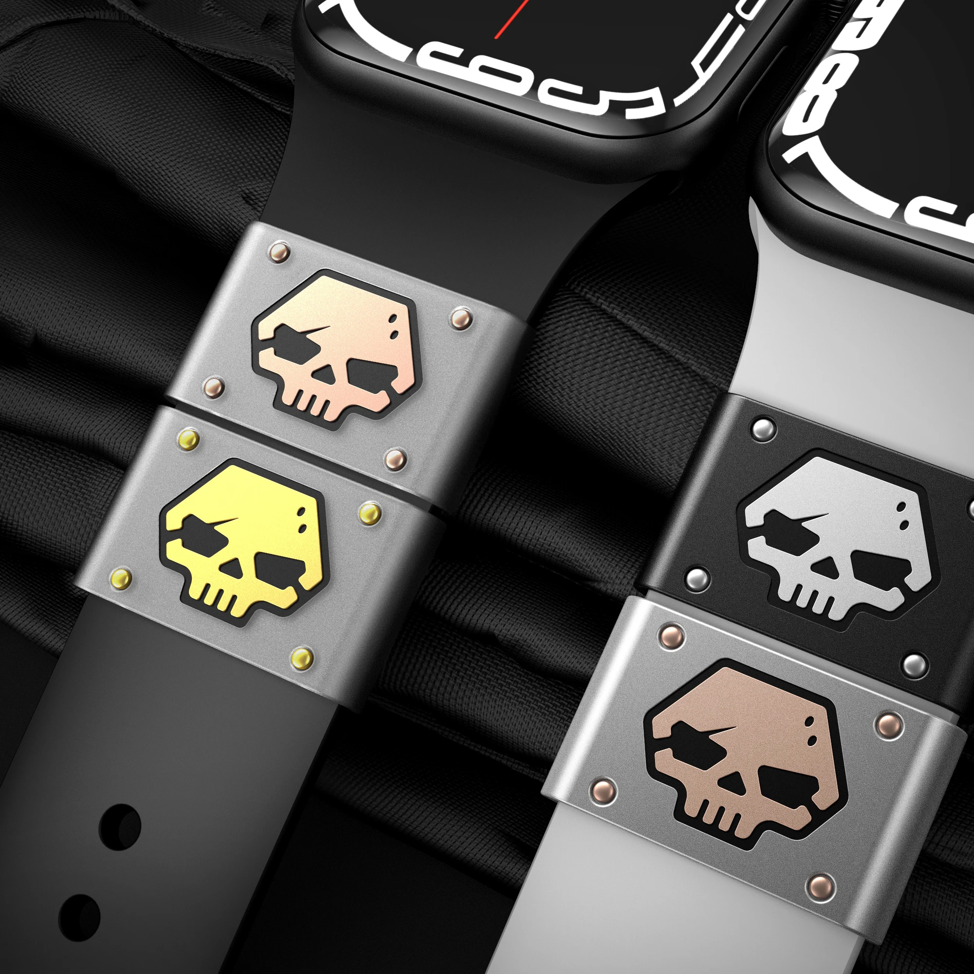 Galaone For Apple Watch Band Creative Wristbelt Metal Charms Decorate 38mm/40mm 44mm/42mm Strap Bracelet Ornament