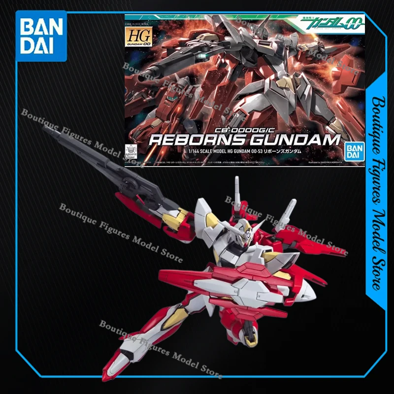 Фото В наличии: Оригинальная сборная модель Bandai HG CB-0000G/C REBORNS GUNDAM 00-53, фигурки аниме-персонажей, игрушки, подарок, украшение №1