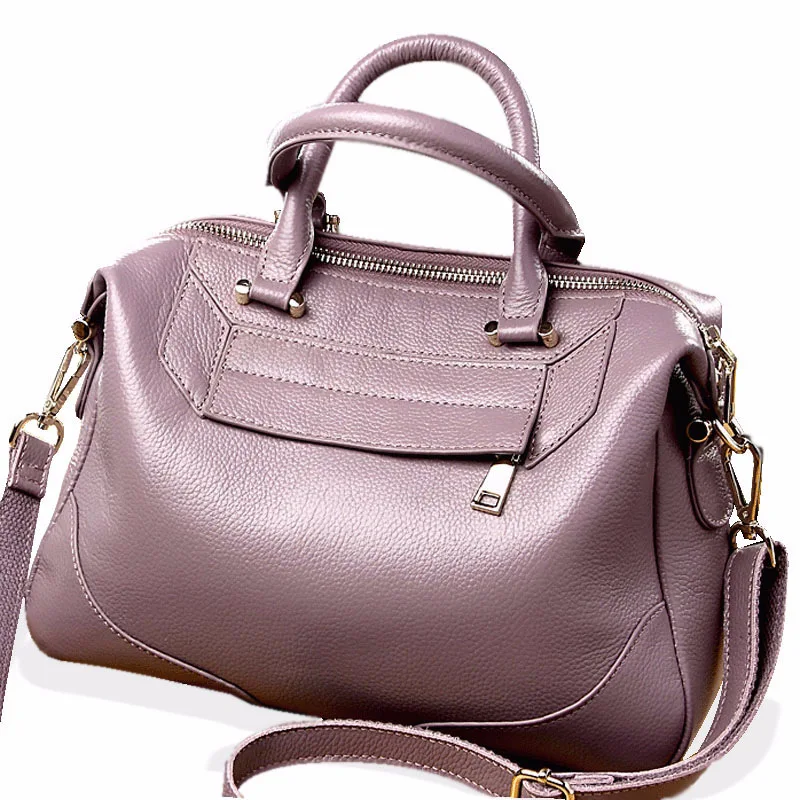 Luxury Designer Women Handbag Female Crossbody Shoulder Bag Genuine Leather Boston Bag Fashion Versatlie Tote Bag