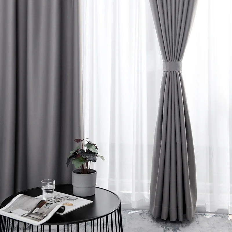 

Светонепроницаемые занавески для спальни, девочки, новой гостиной, полностью тканевые марлевые занавески для гостиной, кабинета, непрозрачные занавески