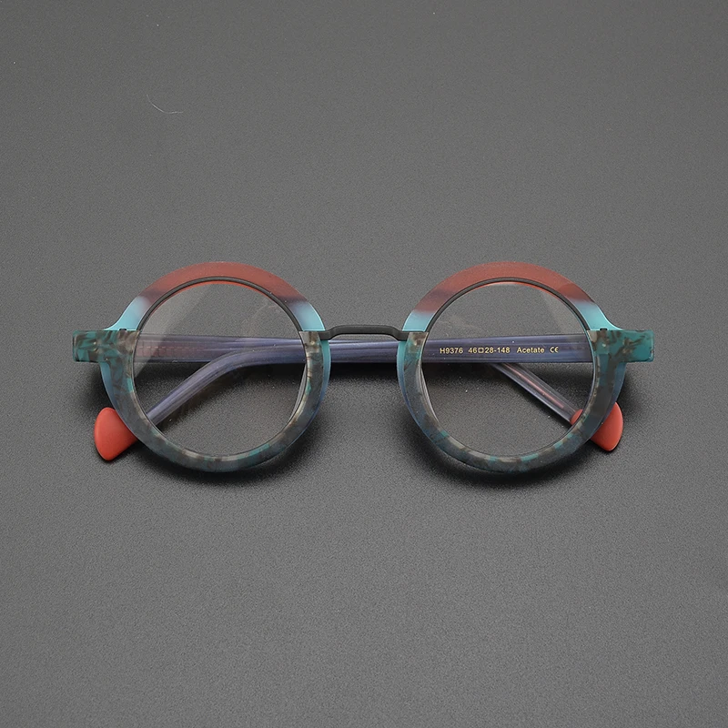 Лоскутная цветная матовая круглая оправа для очков близорукости модная гостевая