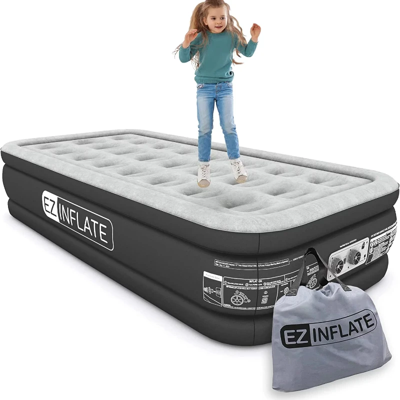 

16 inch Luxury Inflatable Air Mattress With Built In , Twin