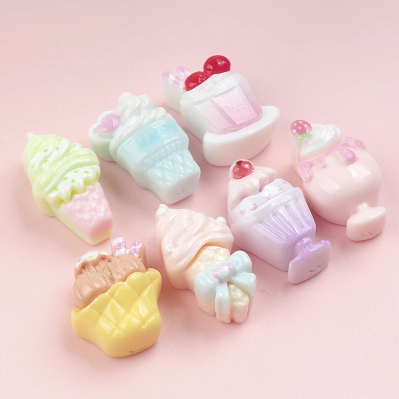 

Кабошоны из резины Kawaii мини-серия мороженого