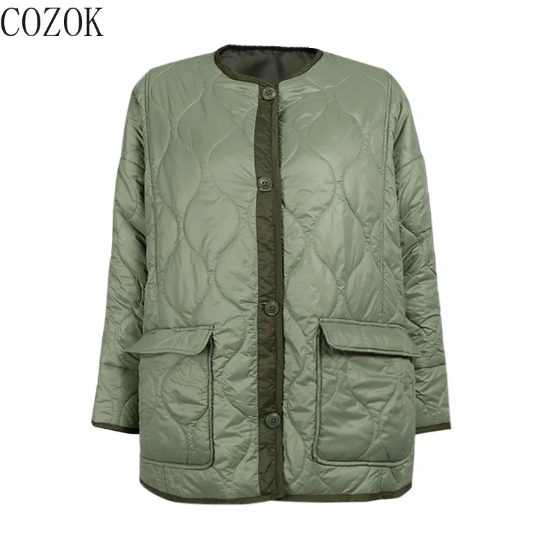 Winter Cotton Top Loose Long Sleeve Pocket Cotton Clothes Women's Clothes  Women Winter Coat Women Winter Clothes Women