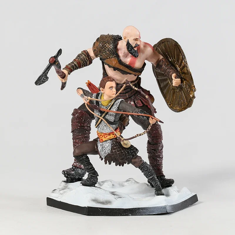 Фото Фигурка Кратоса и Атрея из God of War Deluxe, статуэтка из ПВХ, коллекционная игрушка. №4