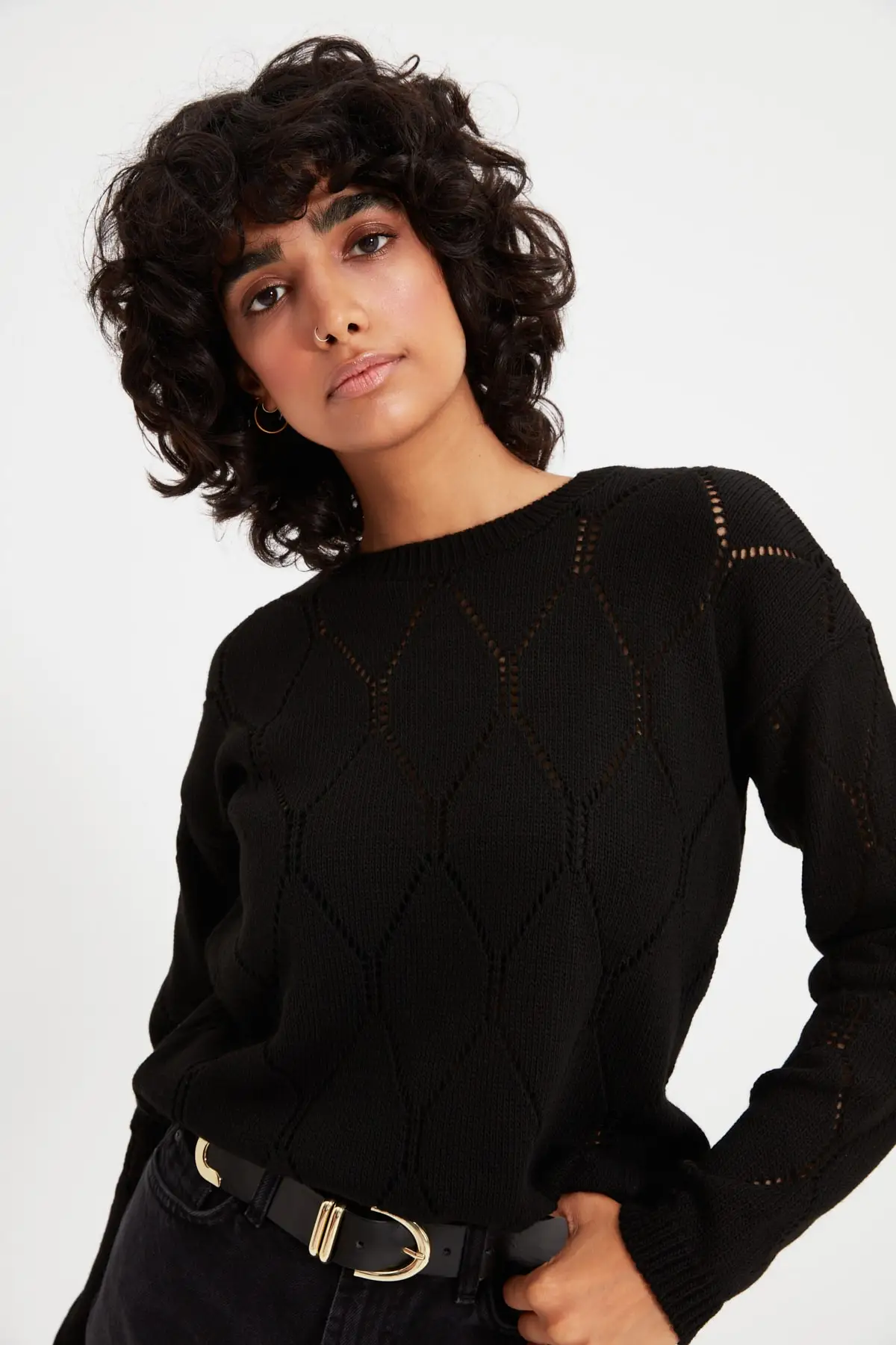 Trendyol Cellular Knitwear Sweater TWOAW22KZ0899