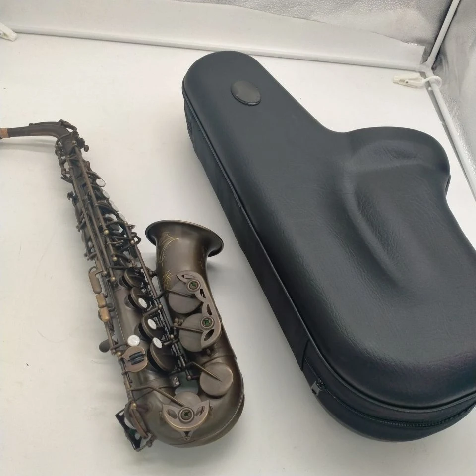 

Французский Mark VI оригинальный альт-саксофон с 1 клавишей, имитация античной меди, профессиональный музыкальный инструмент, альт-саксофон с ...