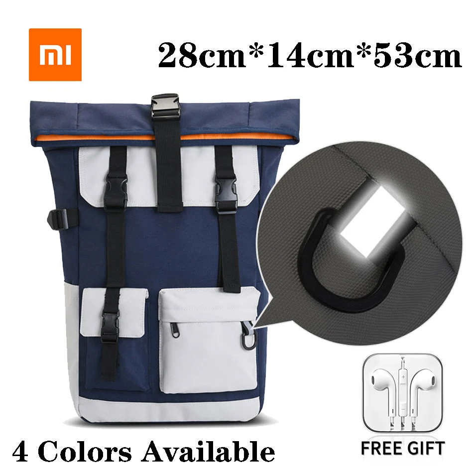 Рюкзак Xiaomi Youpin школьная сумка для мужчин и женщин новая мода большая вместимость