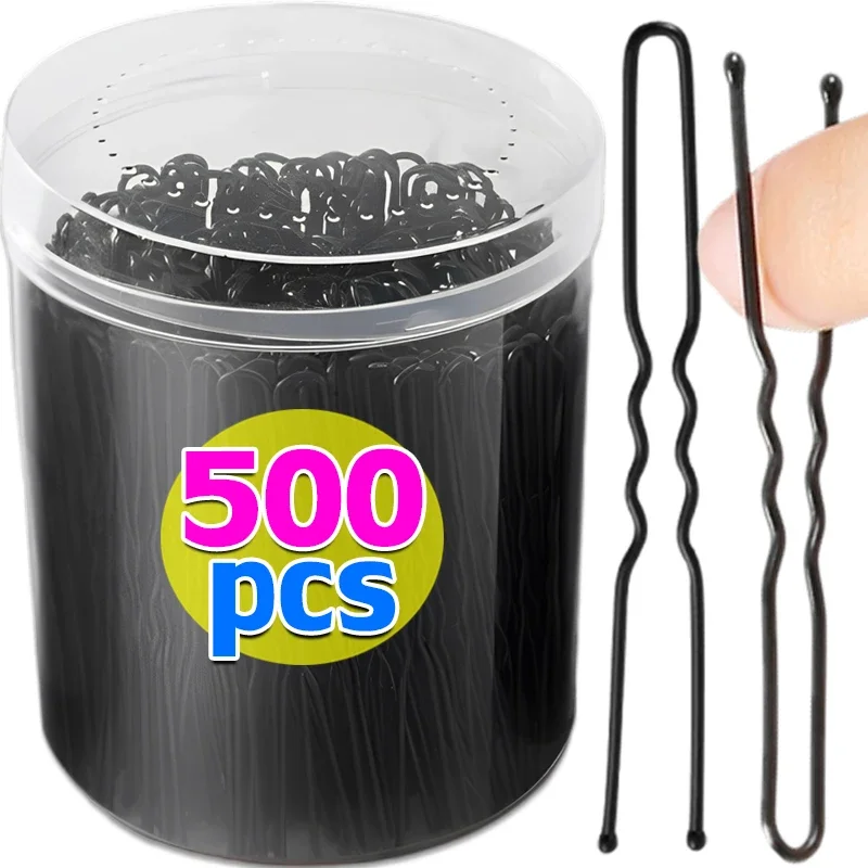 50/500 шт. черные заколки для волос женщин заколка женские невидимая волна вьющиеся