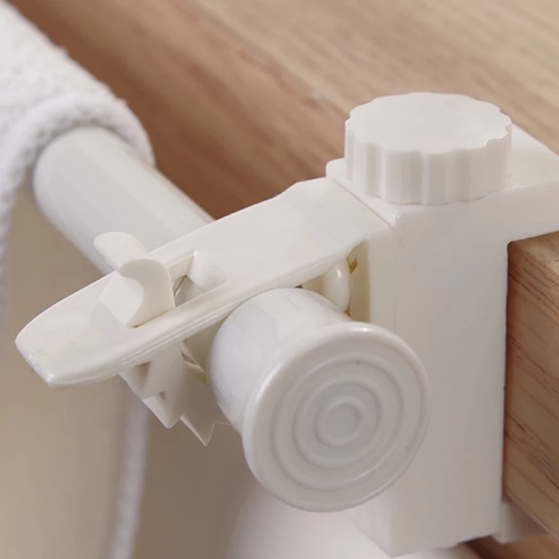 

Curtain Rods Bracket Hanger Hook Rod Support Clamp Crossbar Fixing Clip Wall Hooks Organizer Rails Rack Home Storage White