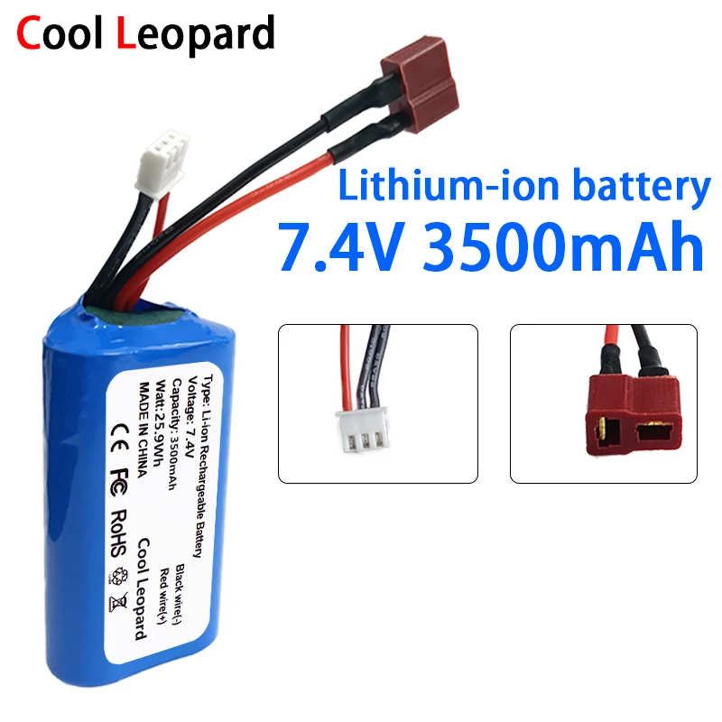 

18650 7.4V 3500mAh Lithium Ion Battery,For Wltoys 144001 A959-B A969-B A979-B 12428 12423 Q39,RC Car Spare Parts Li-Ion Battery