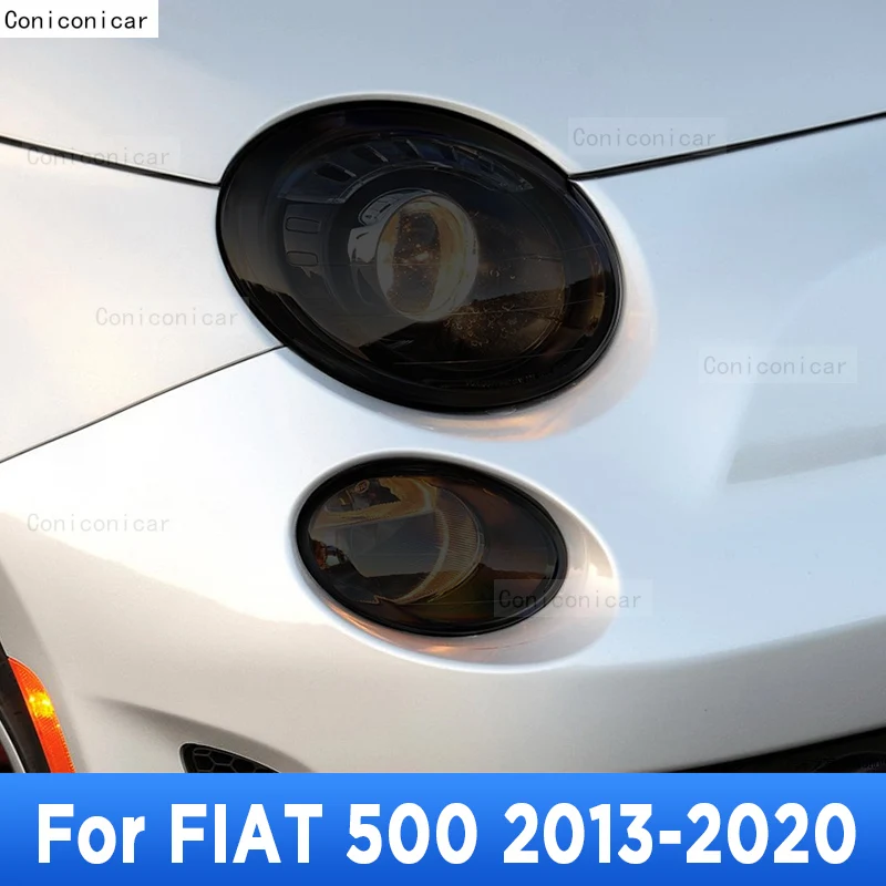 

Для FIAT 500 2013-2020 внешняя фара автомобиля, защита от царапин, передняя лампа, ТИНТ детской лампы, аксессуары для ремонта, наклейка