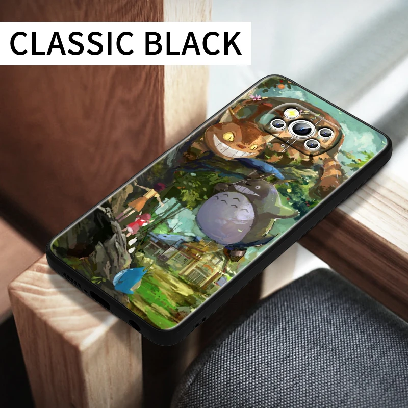 hot anime totoro for xiaomi poco m4 x3 f3 gt nfc m3 c3 m2 f2 f1 x2 pro mi mix3 silicone black phone case cover capa coque shell free global shipping