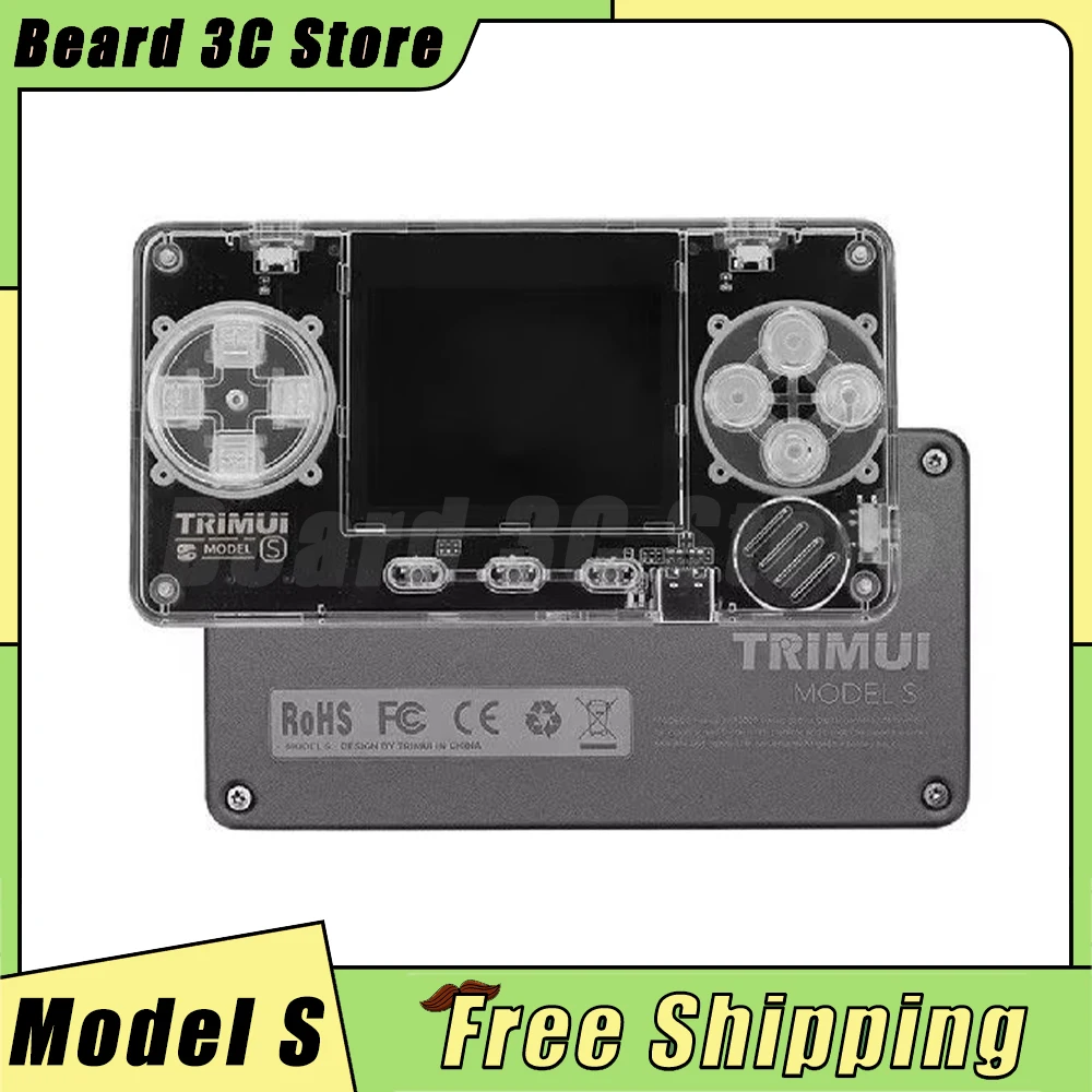 Trimui Model S Мини-ручной игровой автомат с прозрачным корпусом чрезвычайно 2-дюймовый