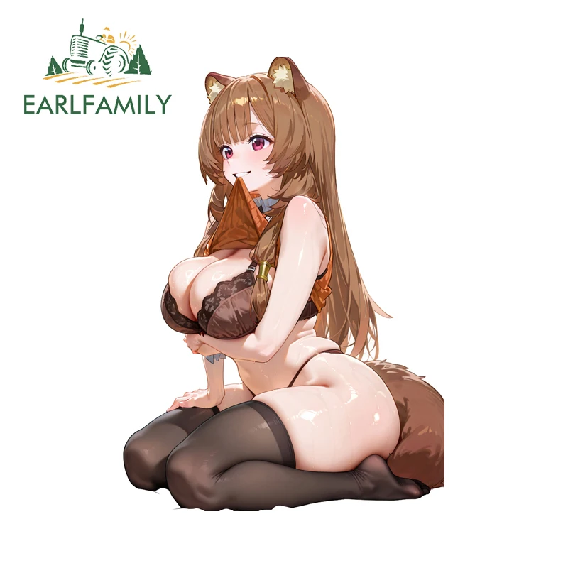 

EARLFAMILY Raphtalia Cat Girl автомобильная наклейка аниме бикини подходит для Windows авто наклейка индивидуальный бампер украшение на лобовое стекло