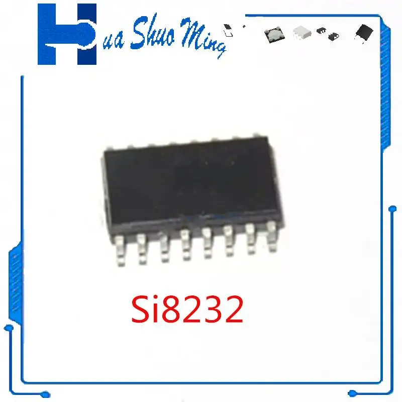 

2Pcs/Lot Si8232BD Si8232BD-D-IS Si8232 SOP16 T581VT QFP128
