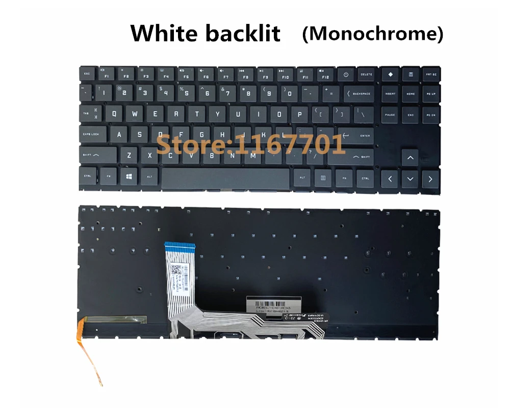 Laptop US Monochrome/RGB backlit Keyboard Shell/Case for HP OMEN 6 15-EN 15-EK TPN-Q238 Q236 M00667-001 M00666-001 L98946-001 |
