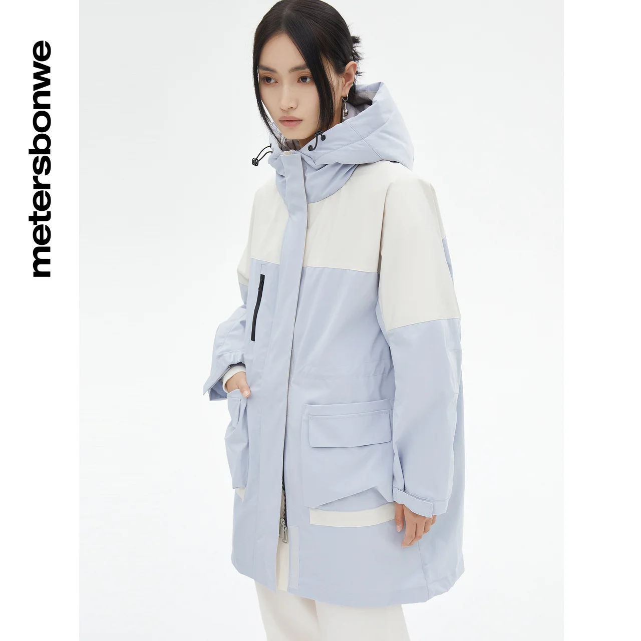 Metersbonwe Hooded Down Jacket Women Thick Winter Parker Coat Female Long Down Coat Fashion Warm Jackets Casual Outerwear