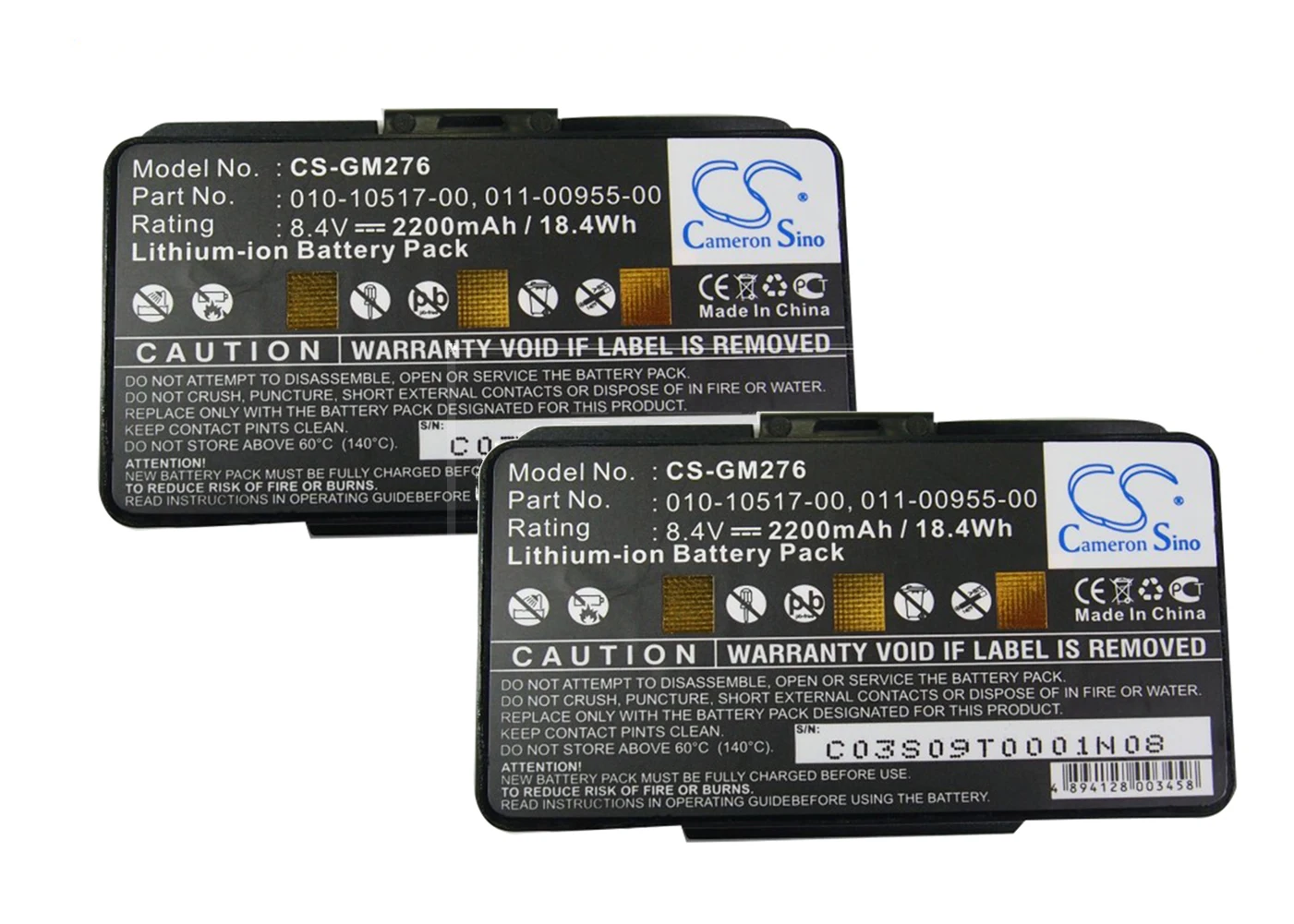 

2 упаковки, аккумулятор 2200mA для Garmin 3580100054300, EGM478 010-10517-00, 010-10517-01, 011-00955-00, 011-00955-02