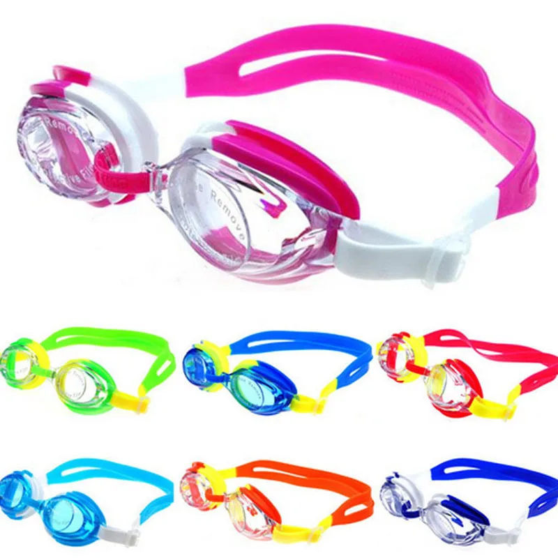 

Colorful Adjustable Children Kids Waterproof Silicone Anti Fog UV Shield Swimming Glasses Goggles Eyewear Eyeglasses with Box