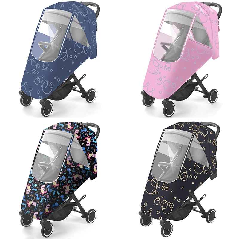 

Universal Baby Stroller Rain Cover Waterproof Oxford cloth newborn Pushchair Pram Raincoat Windshield Cart Seat Cover Umbrella