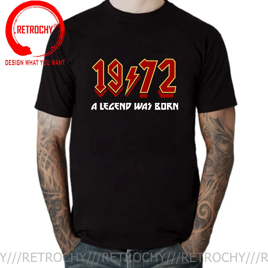 

Retro Rock 1972 70s T-Shirts Men 50th Birthday 50 Years Old T Shirt Legend Born in 1972 Big Tall Tees Oversized 4XL 5XL 6XL Tops