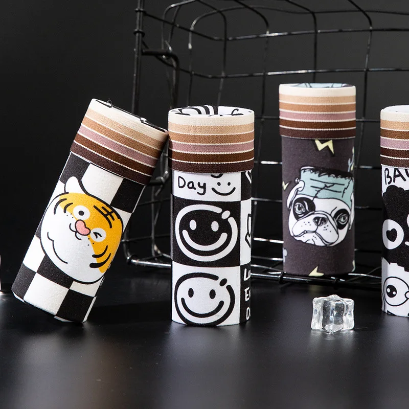 3/4/5PCS LOT Men Underwear Boxer Shorts Panties Solid Shorts Brand Underpants Men Breathable Mid Waist Shorts Men Boxer