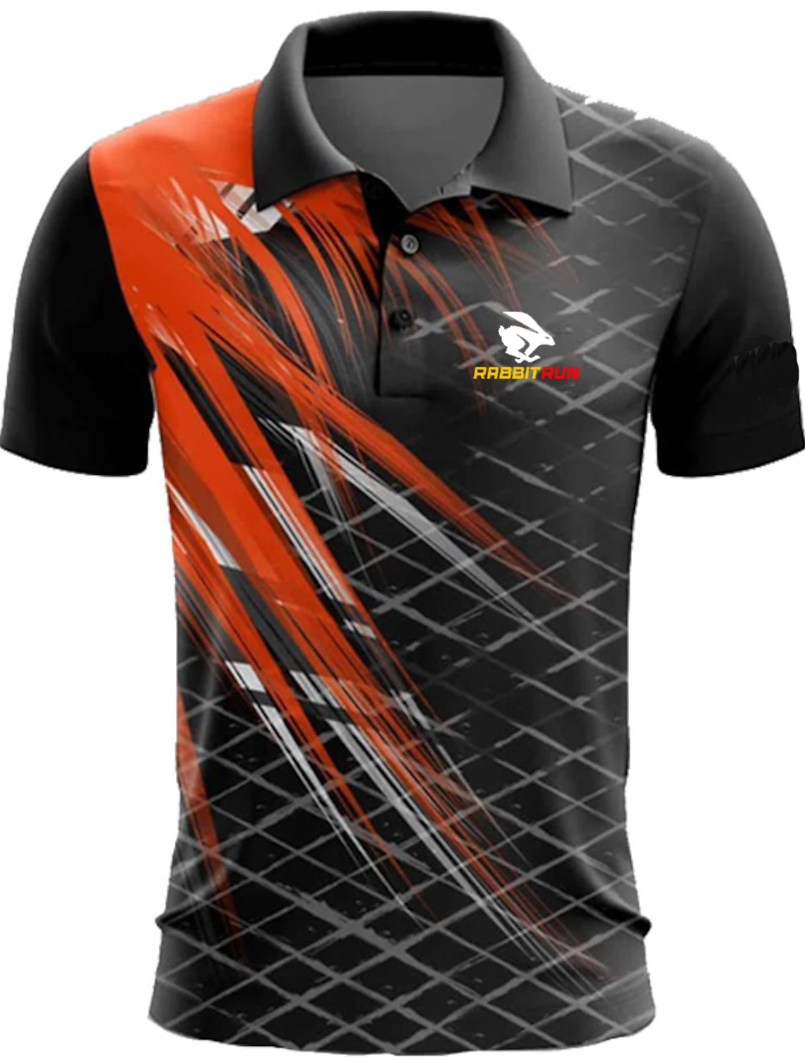 

RABBITRUN Quick Dry Men's Polo Shirt Golf Shirt Button Up Polo UV Sun Training Badminton Uniforms Table Tennis Short Sleeve Tops