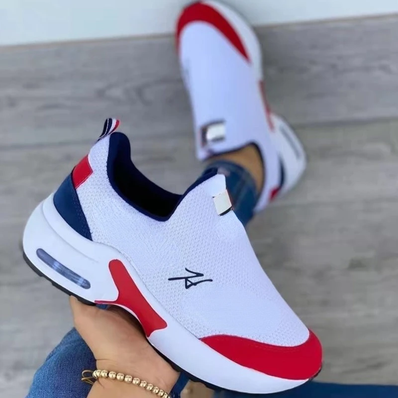 

Women Fashion Running Sneakers Platform Solid Color Flats Ladies Shoes Casual Breathable Wedge Heel Woman Walking Sports Shoes