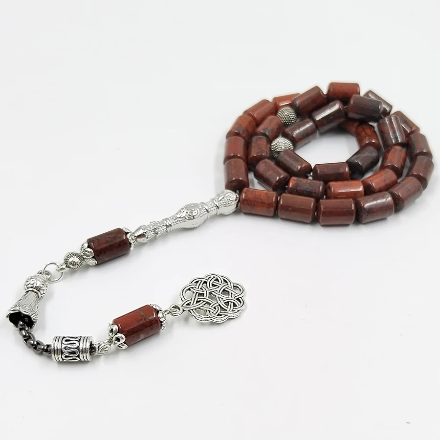 Натуральный Красный обсидиан Tasbih 33 45 66 99 турецкие модные мусульманские браслеты