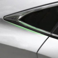 carbon fiber car exterior rear window triangle cover strips sticker trim for honda civic 10th gen 2016 2017 2018 2019