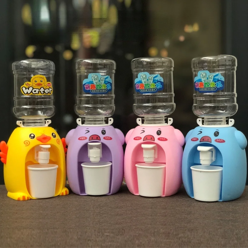 

Mini Water Dispenser Baby Toy Drinking Water Hand Press Water Bottle Pump Cooler Lifelike Cute Children Cosplsy Props Home