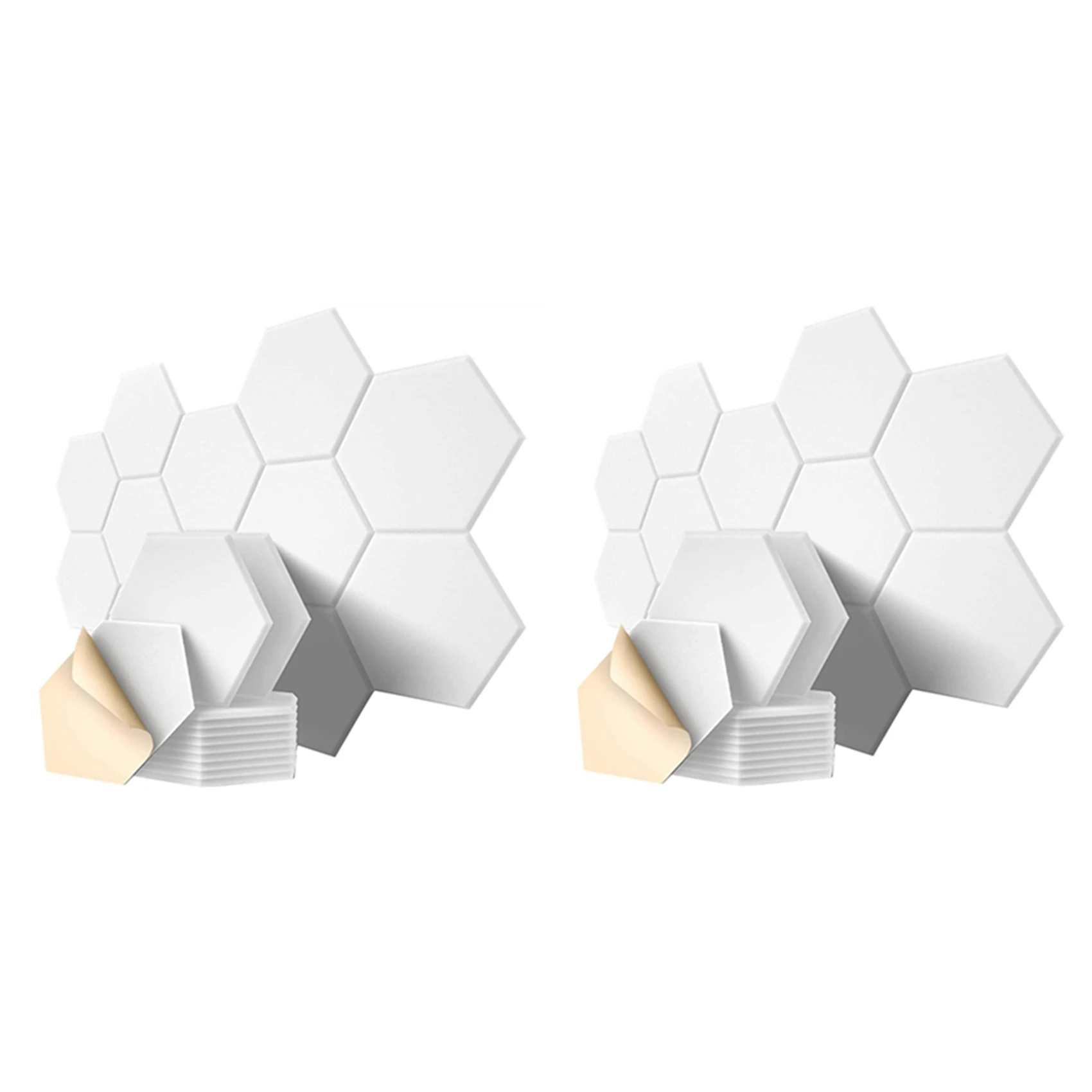 

24 Pack Hexagon Acoustic Panels Beveled Edge Sound Proof Foam Panels,Sound Proofing Padding for Wall Decor,Studio&Office