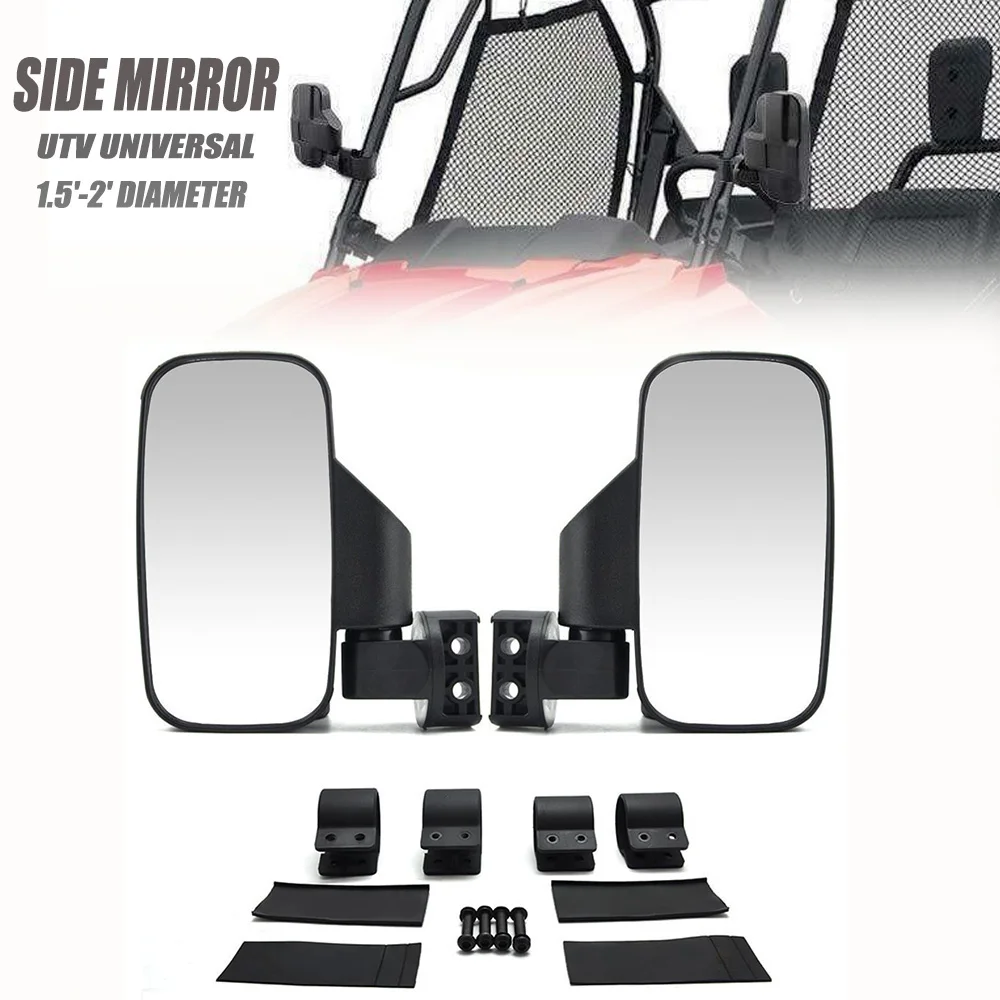 

UTV Rearview Mirror Shockproof Side Mirror Accessories w/ 1.75" 2" Roll Cages for can am For Polaris RZR 800 900 1000 for Yamaha