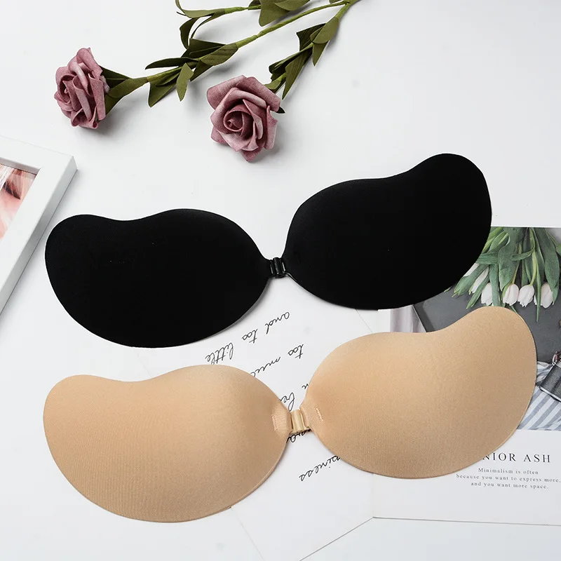 

Women Invisible Push Up Bra Seamless Front Closure Bralette Underwear Silicone Self-Adhesive Bra Backless Strapless Bra